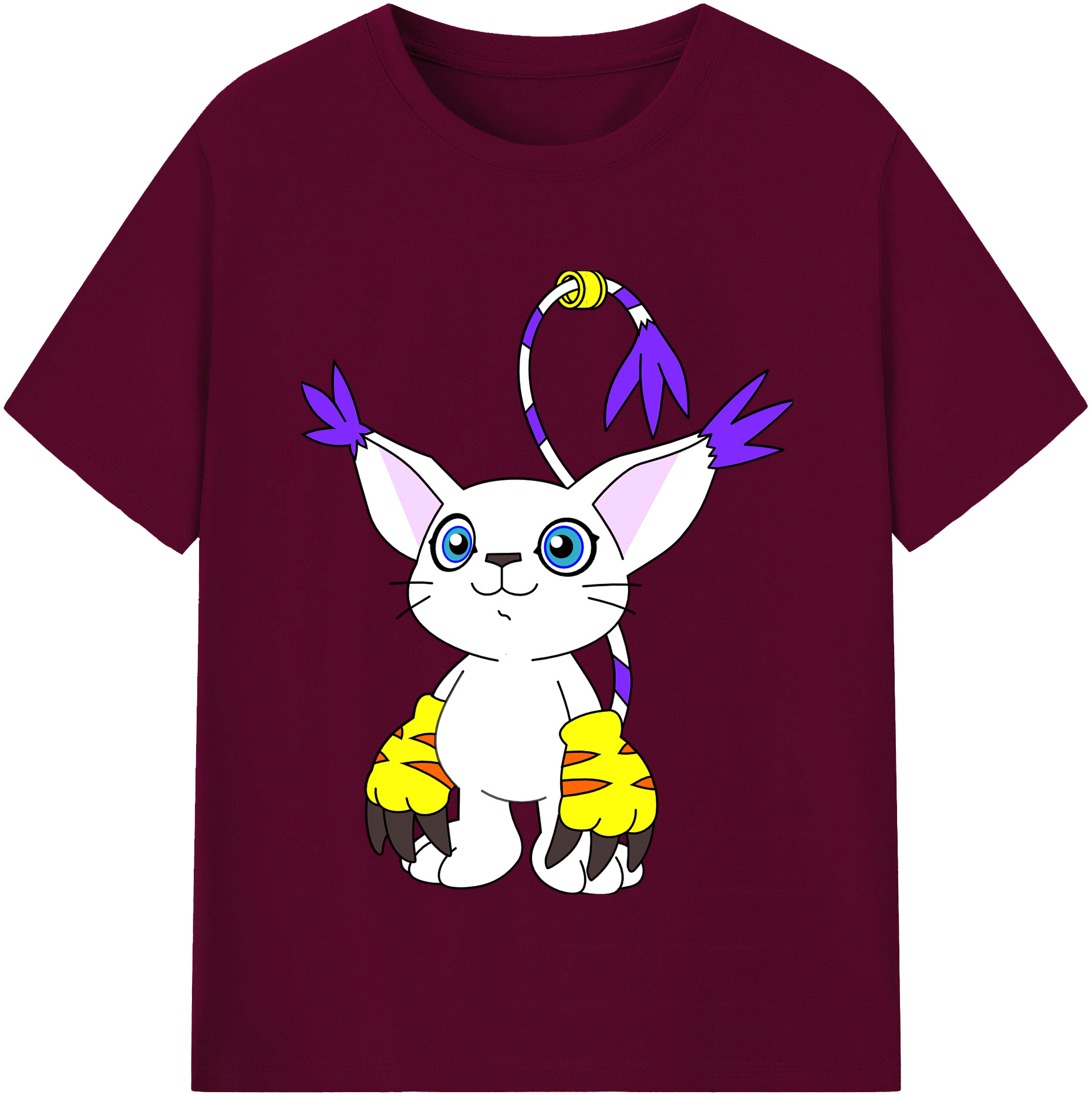 （画像用） Digimon デジタルモンスター/デジモン レディースカジュアルプリントTシャツ（綿100％）
